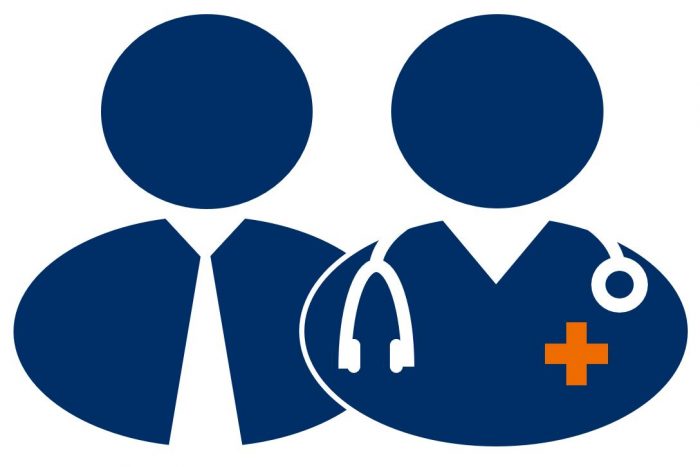 Image of people, representing a doctor and an executive